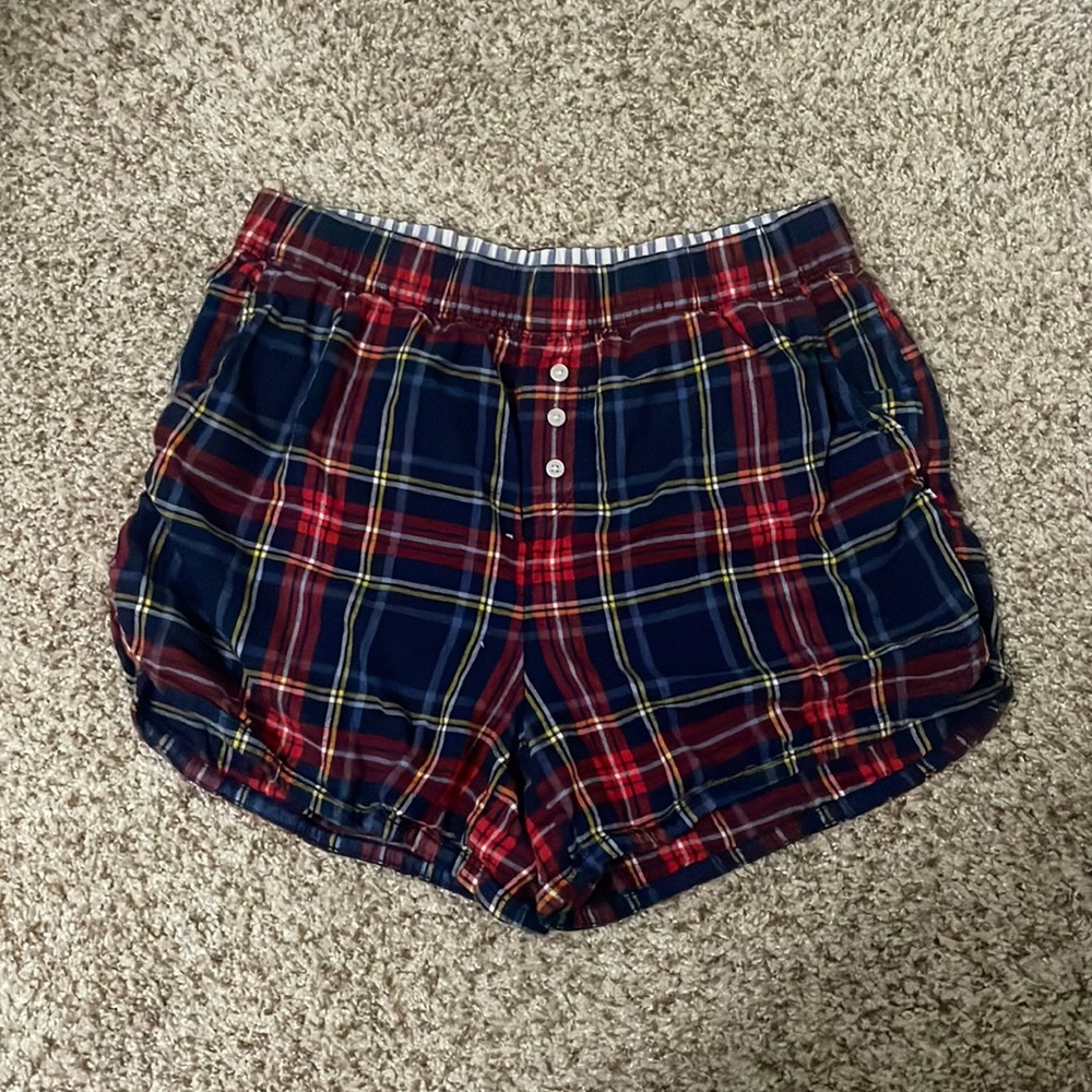 Aerie Flannel High Waisted Pajama Boxer Women’s Size Small